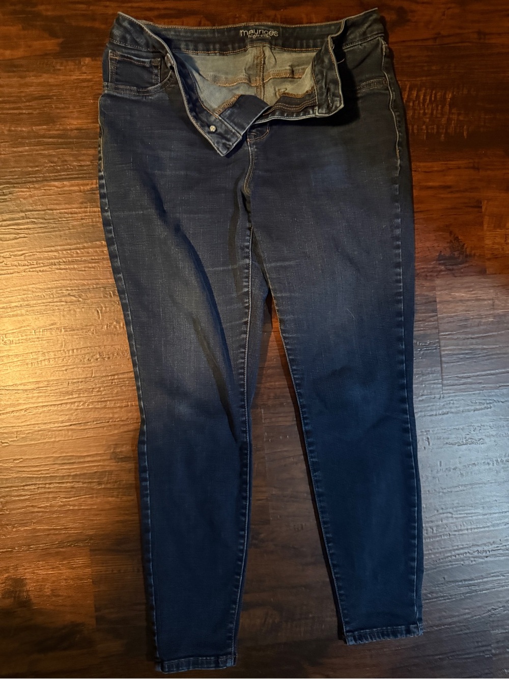Maurices Navy Blue Skinny Jeans